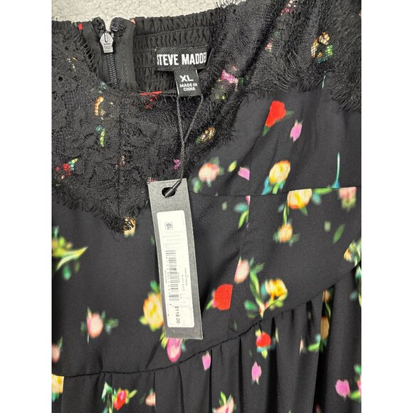 Steve Madden Women's Yasmina V-Neck Lace-Trim Dress Multicolor Size XL NWT's. - Picture 7 of 8